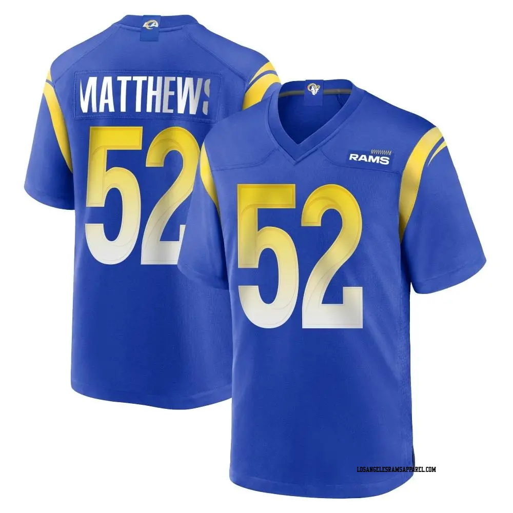 Clay Matthews Jersey for Men Women and Kids Rams Store