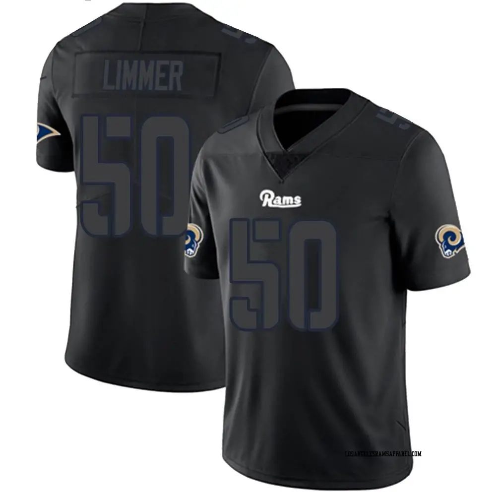 Limited Black Impact Youth Beaux Limmer Los Angeles Rams Jersey Rams Store