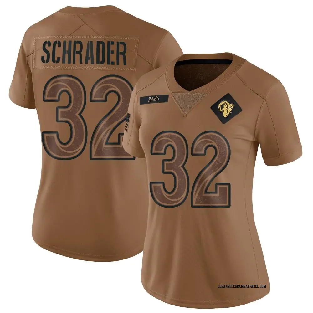 Limited Brown Men s Cody Schrader Los Angeles Rams 2023 Salute To Service Jersey Rams Store